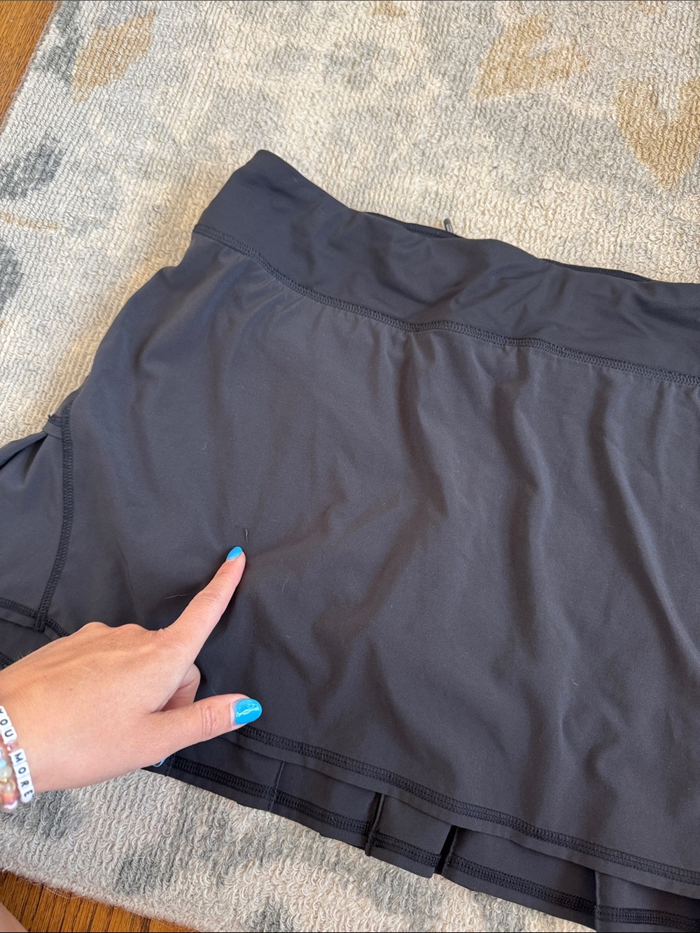 lululemon athletica pace setter Women's Black Ruffled Athletic Skirt 10 - Picture 4 of 5